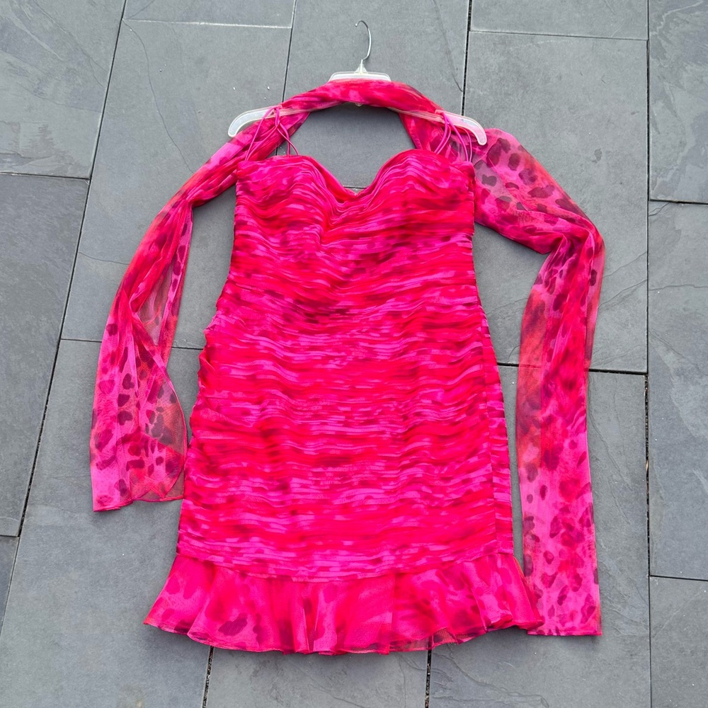 Jovani‎ Fuchsia Pink Strapless Formal Dress Sz 12
